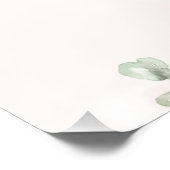 Blushing Rozen Welkom op onze bruiloft Perfect Poster (Hoek)