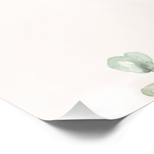 Blushing Rozen Welkom op onze bruiloft Perfect Poster (Hoek)