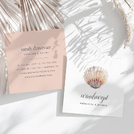 Blushing Shell Vierkante Visitekaartje