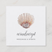 Blushing Shell Vierkante Visitekaartje (Voorkant)