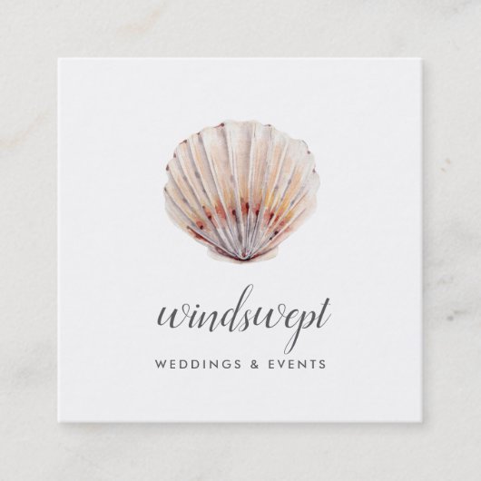 Blushing Shell Vierkante Visitekaartje (Voorkant)