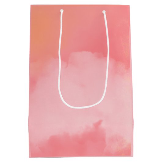 Blushing Sky Wolken Gift Bag Medium Cadeauzakje (Achterkant)