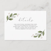 Blushing Sprigs Details met Roze Rug Informatiekaartje (Voorkant)