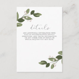 Blushing Sprigs Details met Roze Rug Informatiekaartje