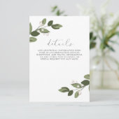 Blushing Sprigs Details met Roze Rug Informatiekaartje (Staand voorkant)