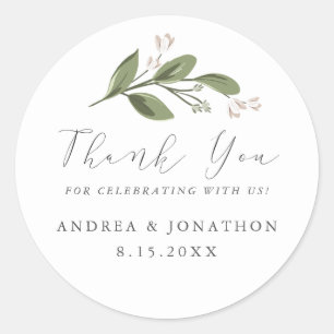 Blushing Sprigs Favor Sticker