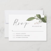 Blushing Sprigs RSVP met Roze Rug (Voorkant)