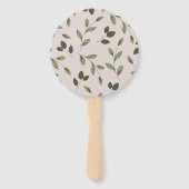 Blushing Sprigs Weddenschap Hand Fan Handwaaier (Achterkant)