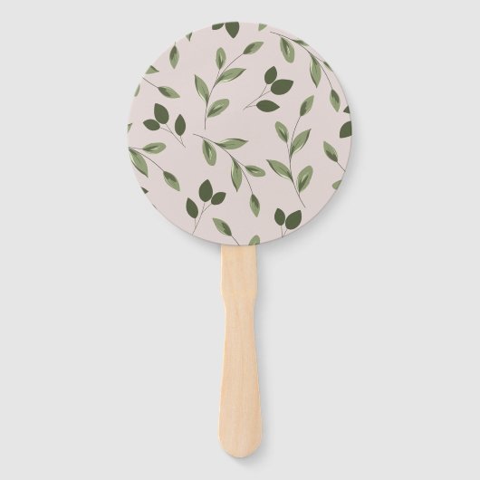 Blushing Sprigs Weddenschap Hand Fan Handwaaier (Achterkant)