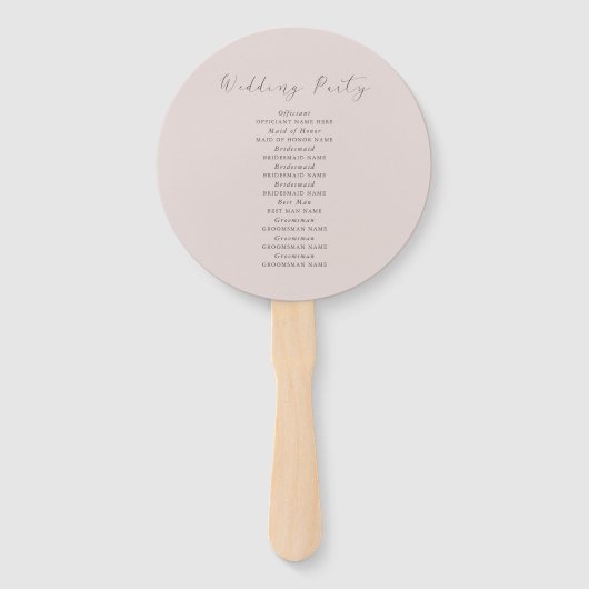 Blushing Sprigs Weddenschap Hand Fan Handwaaier (Achterkant)