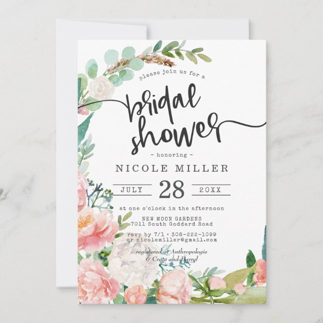 Blushing Summer Floral Bridal Shower (Voorkant)