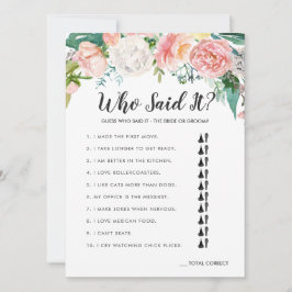 Blushing Summer Floral Double-Sided Vrijgezellenfe Kaart