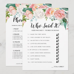 Blushing Summer Floral Double-Sided Vrijgezellenfe Kaart
