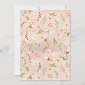 Blushing Summer Floral First Community Invitation Kaart (Achterkant)