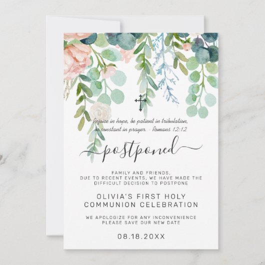 Blushing Summer | Uitgestelde mededeling Kaart (Voorkant)