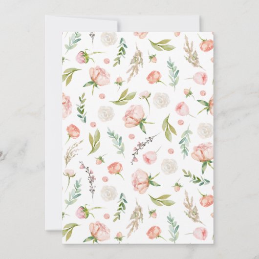 Blushing Summer | Uitgestelde mededeling Kaart (Achterkant)