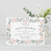 Blushing Tuin Bruiloft Vrijgezellenfeest Kaart (Staand voorkant)