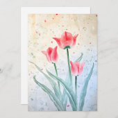 Blushing Tulp Elegantie Feestdagenkaart (Voorkant / Achterkant)