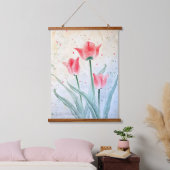 Blushing Tulp Elegantie Hangend Wandkleed (Slaapkamer)