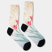 Blushing Tulp Elegantie Sokken (Rechts)