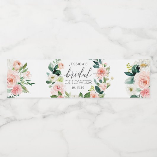 Blushing Vrijgezellenfeest Waterflesetiket Waterfles Etiket (Enkel label)