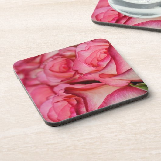 Blushing White Roses Bier Onderzetter (Linkerzijde)