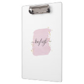 Blushpenseelstreek Gouden Stippen Klembord (Links)