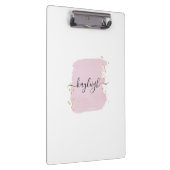 Blushpenseelstreek Gouden Stippen Klembord (Rechts)