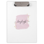 Blushpenseelstreek Gouden Stippen Klembord (Voorkant)