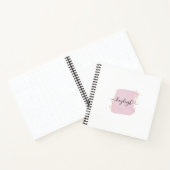 Blushpenseelstreek gouden stippen notitieboek (Binnen)