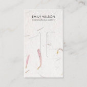 BLUSHPETAL HANDGEMAAKTE PAPIEREN HAARCLIP DISPLAY  VISITEKAARTJE (Voorkant)