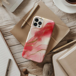 Blushsluier Luxe Zacht Roze waterverf goud iPhone 16 Hoesje