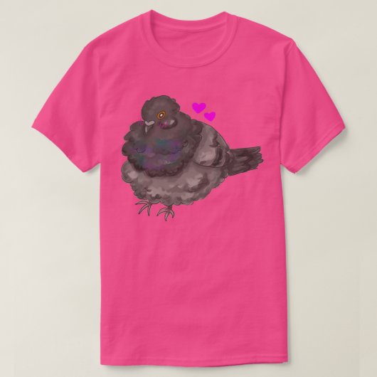 Blushy Pigeon T-shirt (Design voorkant)