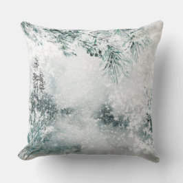 Blustering Winter Forest Woodland Snowstorm Kussen