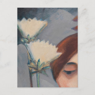 Bluten aund Weiblicher Kopf van Maetzel-Johannsen Briefkaart