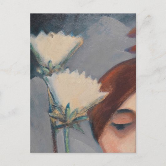 Bluten aund Weiblicher Kopf van Maetzel-Johannsen Briefkaart (Voorkant)