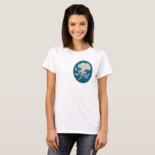 Blütenkelch dunkel t-shirt (Voorkant volledig)