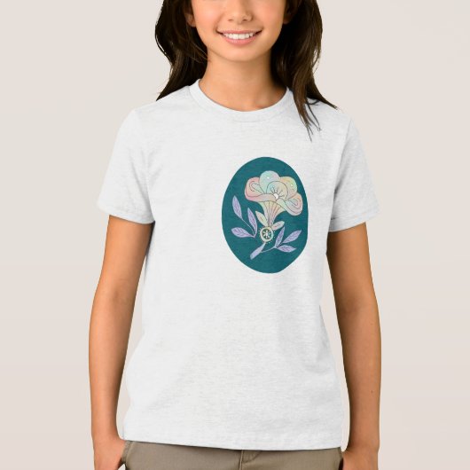 Blütenkelch dunkel Tri-Blend shirt (Voorkant)