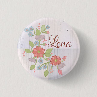 Blütenranke personalisiert ronde button 3,2 cm