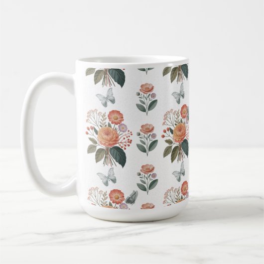 Blütenzauber mit Schmetterlingsflügeln Koffiemok (Links)