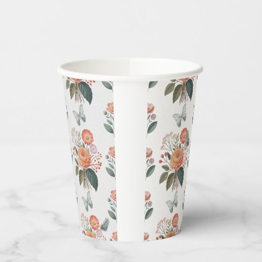 Blütenzauber mit Schmetterlingsflügeln Papieren Bekers (Links)