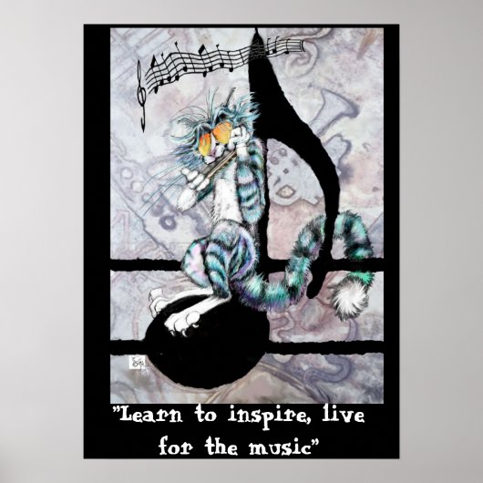 BluzKat op Poster Opmerking (Voorkant)