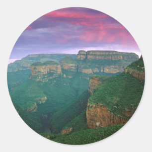 Blyde River Canyon bij zonsondergang, Zuid-Afrika Ronde Sticker