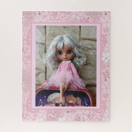 Blythe doll retro floral lijst oldish desi legpuzzel (Verticaal)