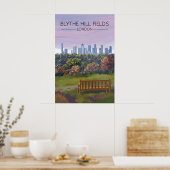 Blythe Hill Fields London Park Reisposter Poster (Keuken)