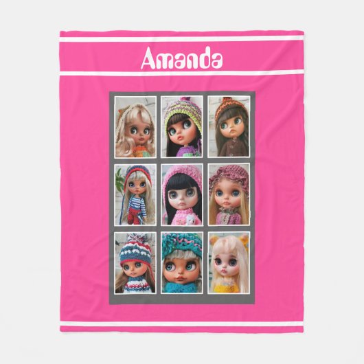 blythe poppen foto's fleece deken (Voorkant)