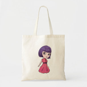 Blythe poppenkunst, schattige en kawaii illustrati tote bag