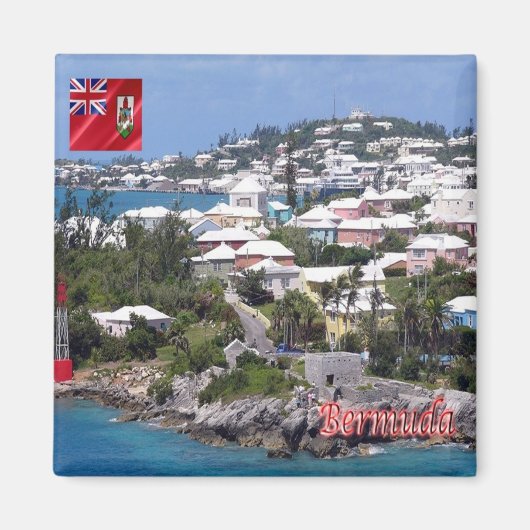 BM006 BERMUDA, Panorama, Amerika, Fridge Magneet (Voorkant)