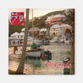 BM007 BERMUDA, Flatts Village, America, Fridge Magneet (Voorkant)