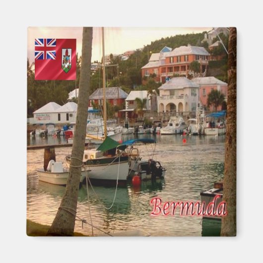 BM007 BERMUDA, Flatts Village, America, Fridge Magneet (Voorkant)